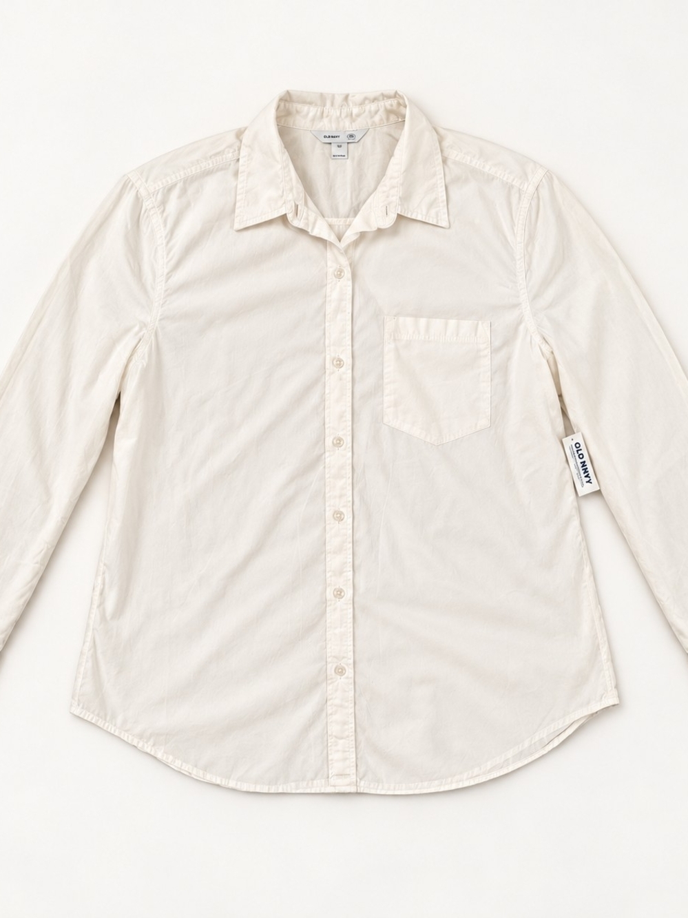 NWT Old Navy The Classic Shirt Women’s XL White Button Down Long Sleeve